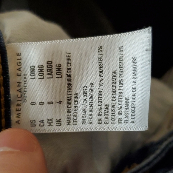 AMERICAN Eagle dark wash 360 next level stretch high rise jeggings - Picture 8 of 8